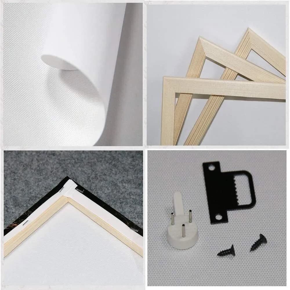 木枠付き 3枚組 壁掛け キャンバス アートパネル 宇宙飛行士 地球 大気圏