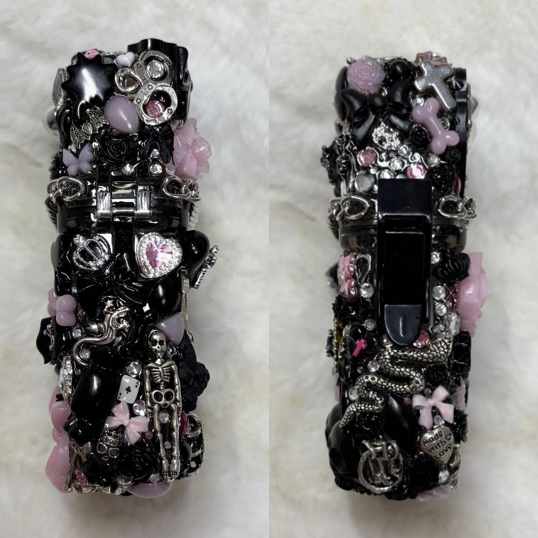 C011♡スケルトンケース♡マルチケース♡タバコ入れ♡ゴテゴテ♡デコケース♡地雷