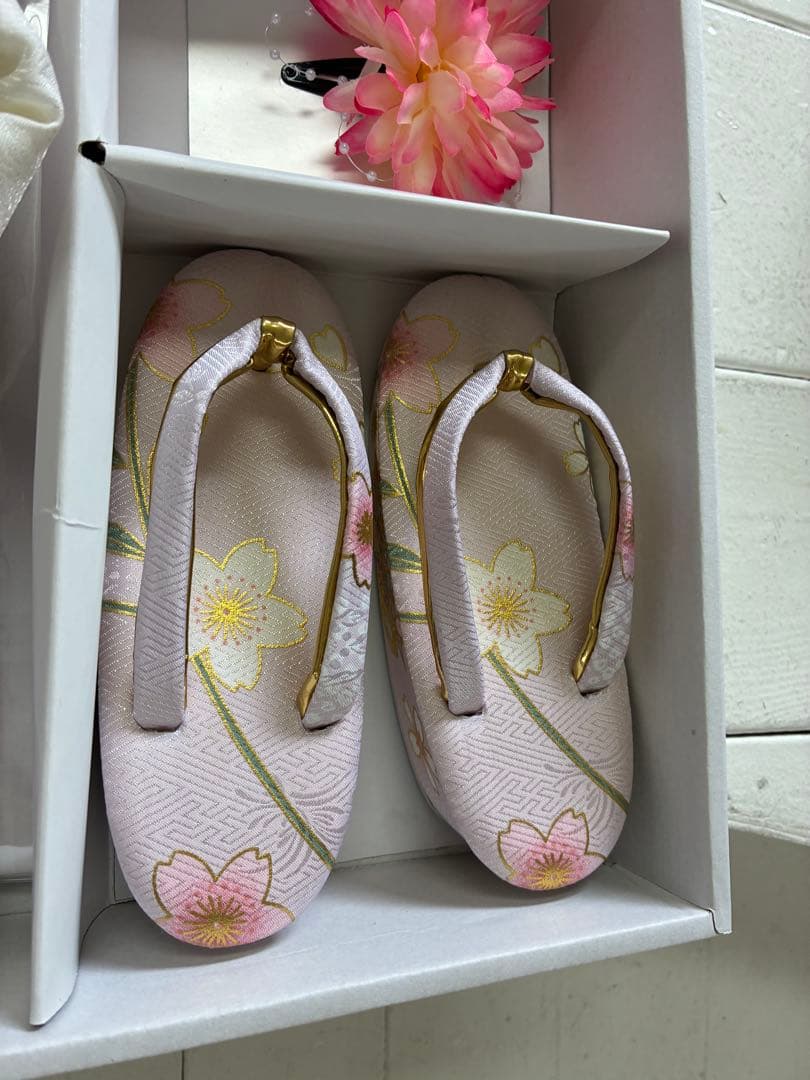 キョウエツ 七五三 3歳 女の子 着物 被布 小物 フルセット 薄紫