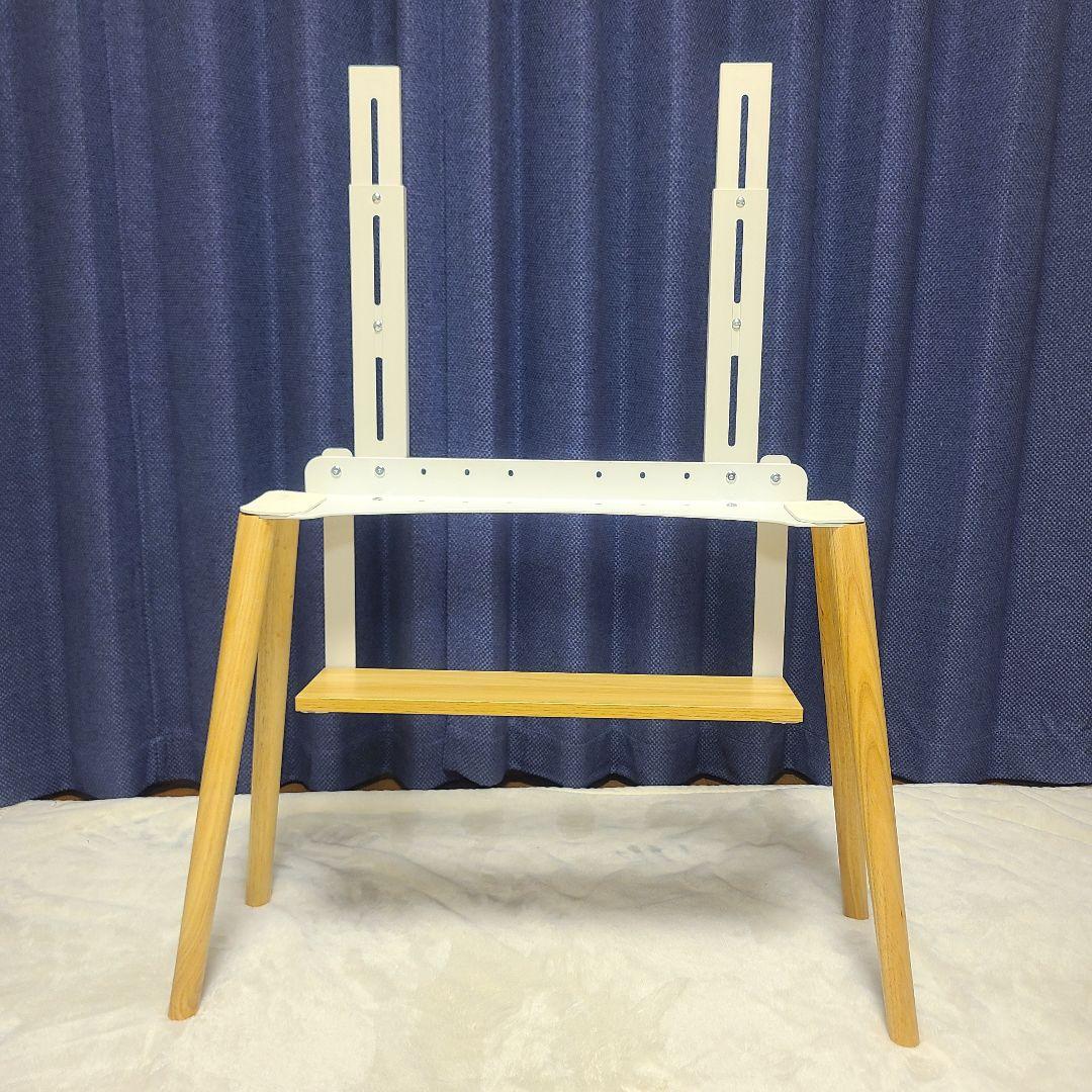 テレビスタンド 壁寄せ 32-55インチ対応 棚付き ホワイト 木製 イーゼル型