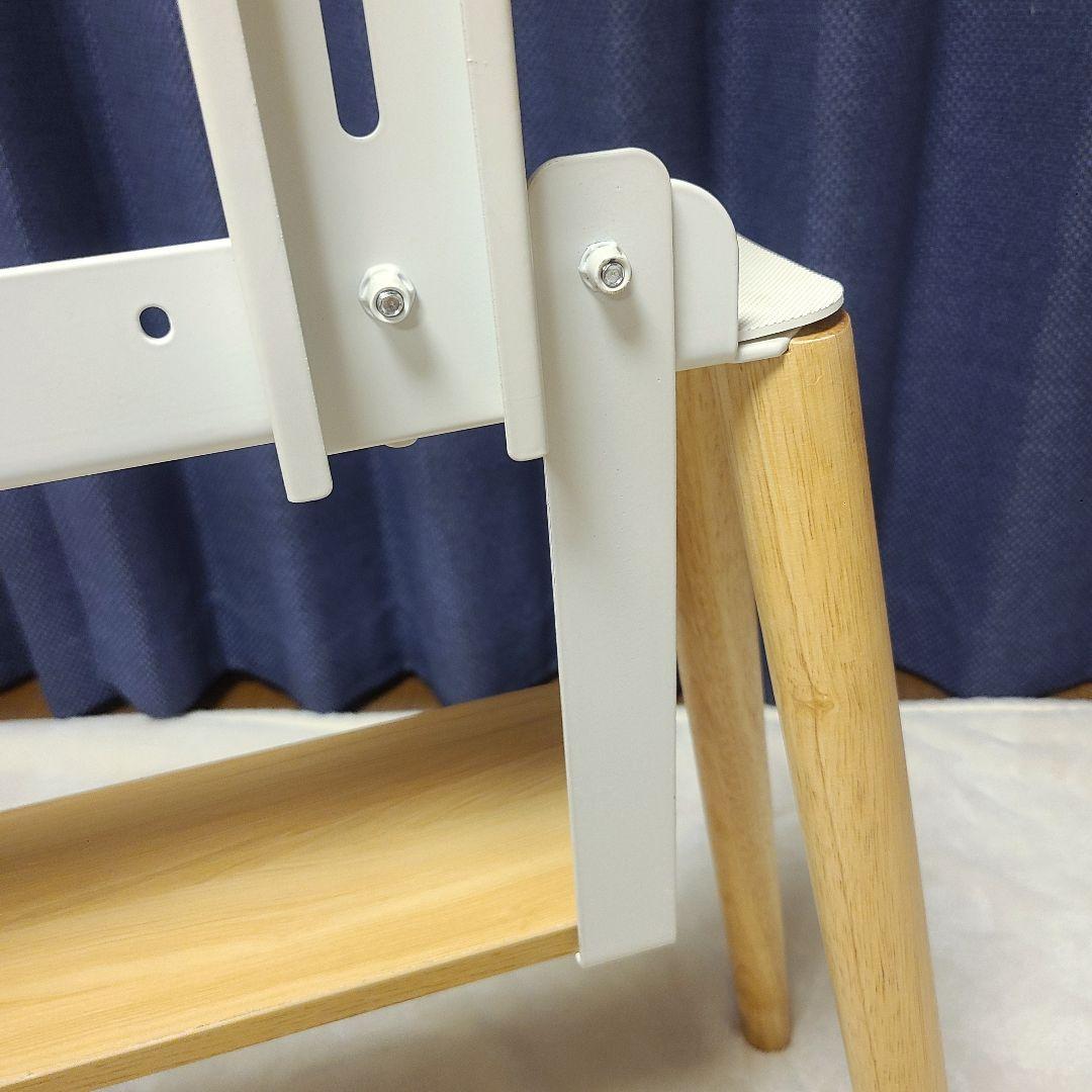 テレビスタンド 壁寄せ 32-55インチ対応 棚付き ホワイト 木製 イーゼル型