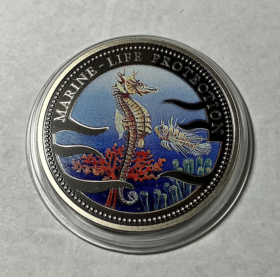 パラオ　１ドル　カラー　海洋生物保護 記念硬貨 5枚セット