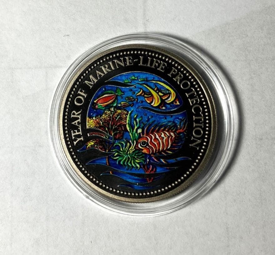 パラオ　１ドル　カラー　海洋生物保護 記念硬貨 5枚セット