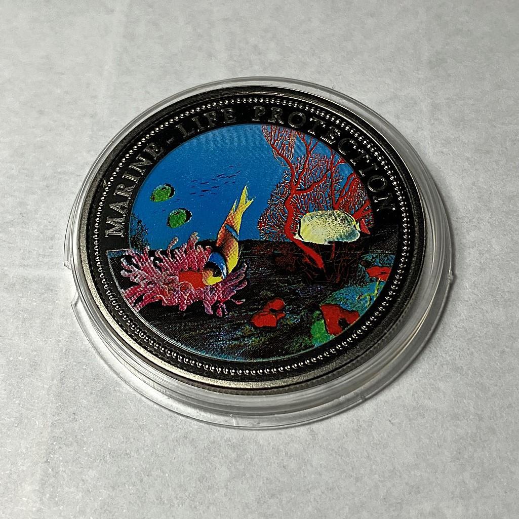 パラオ　１ドル　カラー　海洋生物保護 記念硬貨 5枚セット