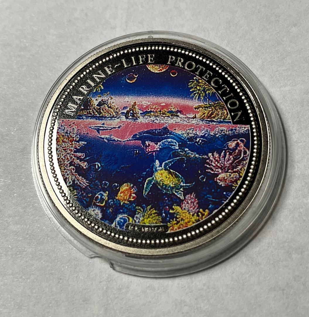 パラオ　１ドル　カラー　海洋生物保護 記念硬貨 5枚セット