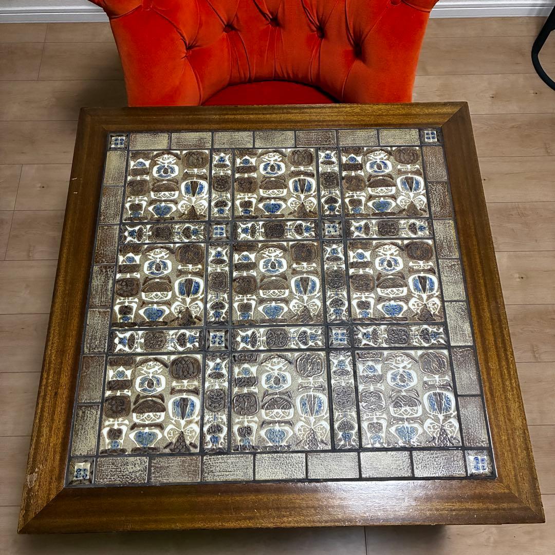 北欧 ヴィンテージ ロイヤル・コペンハーゲン バッカ タイルトップテーブル