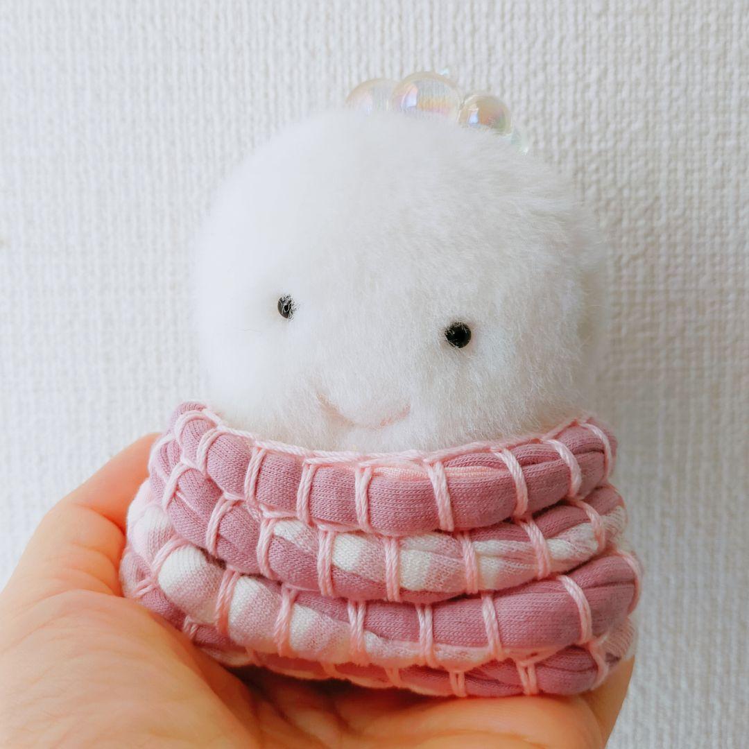 ブクブク歯ちゃん　歯の妖精　toothfairy ストラップ　白　もふもふ