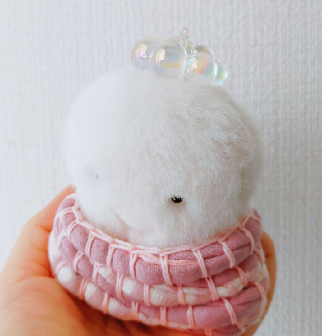 ブクブク歯ちゃん　歯の妖精　toothfairy ストラップ　白　もふもふ