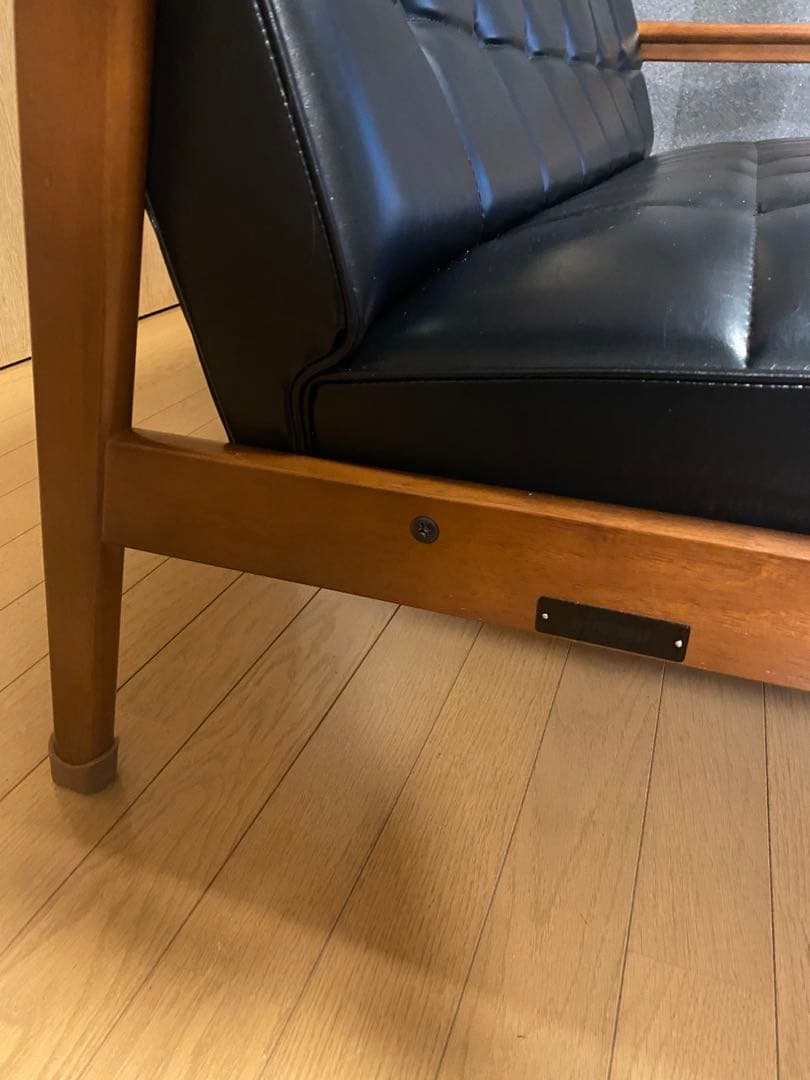 カリモク60 Kチェア 2シーター スタンダードブラック ☆極美品☆