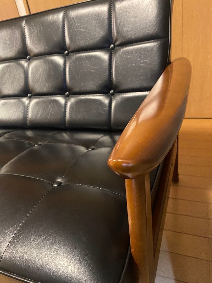 カリモク60 Kチェア 2シーター スタンダードブラック ☆極美品☆