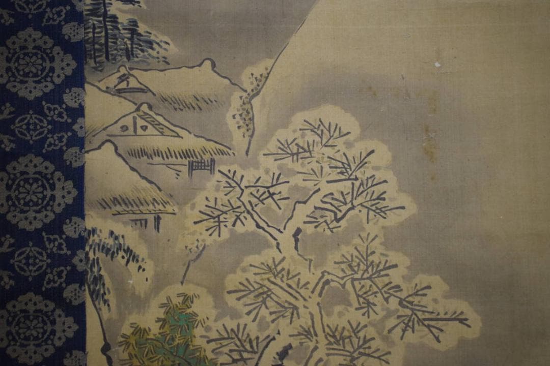 模写/狩野探幽/山水図/布袋屋掛軸HI-317 - メルカリ