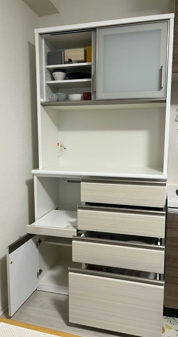 【5/24まで】ニトリ キッチンボード 食器棚(Nポスティア100KB）