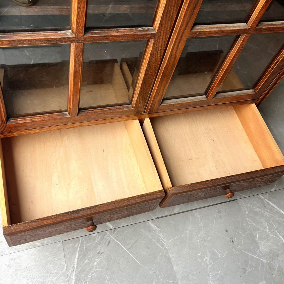 取付無料！三越家具 ブルージュ おしゃれアンティーク 天然木キャビネット 本棚✨