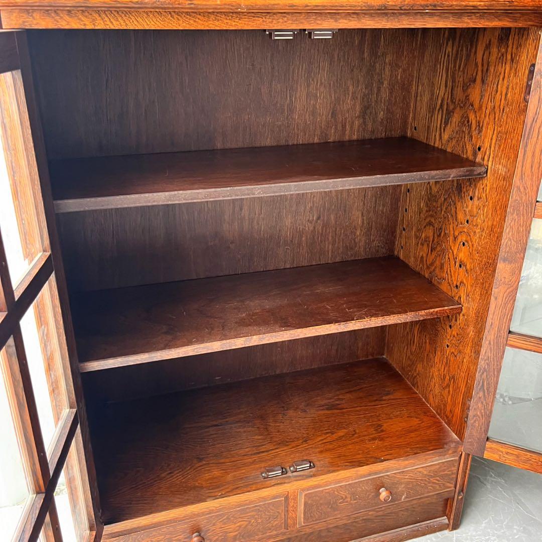 取付無料！三越家具 ブルージュ おしゃれアンティーク 天然木キャビネット 本棚✨