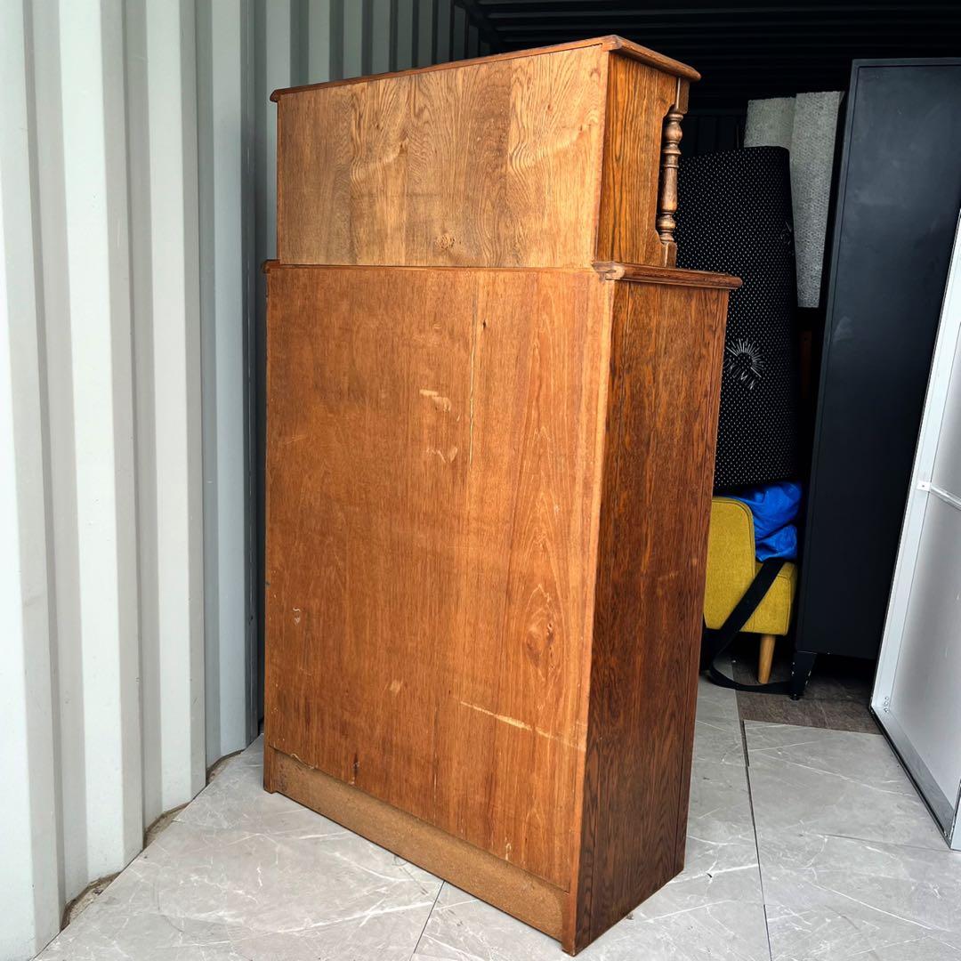 取付無料！三越家具 ブルージュ おしゃれアンティーク 天然木キャビネット 本棚✨