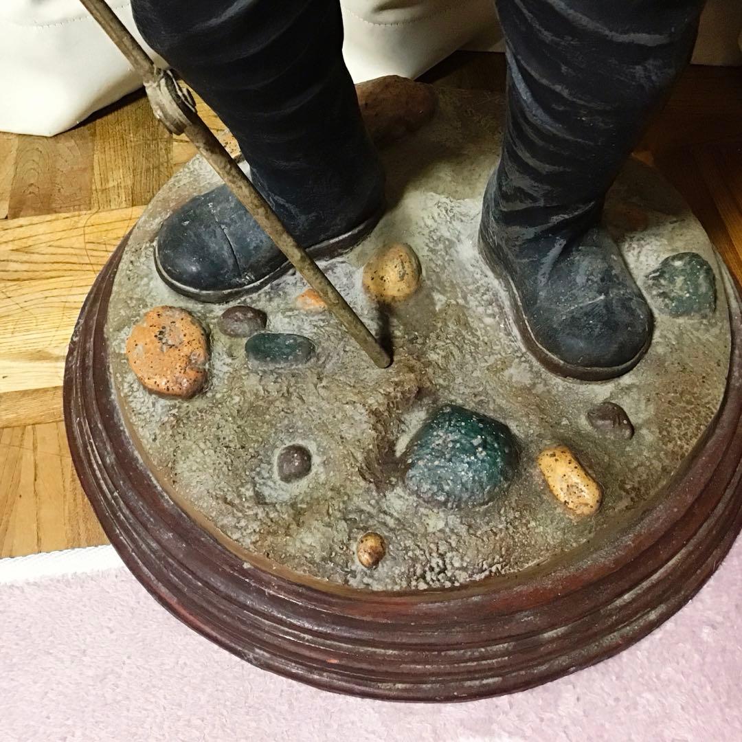 アンティークぽい置物　フィッシングマン　オシャレな置き物　値下げ！