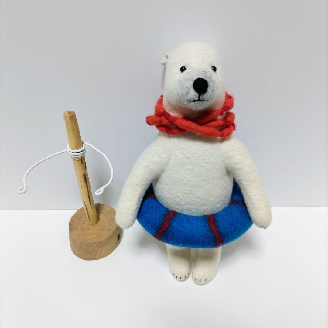 ZUS(ズス) フェルト ぬいぐるみ シロクマ