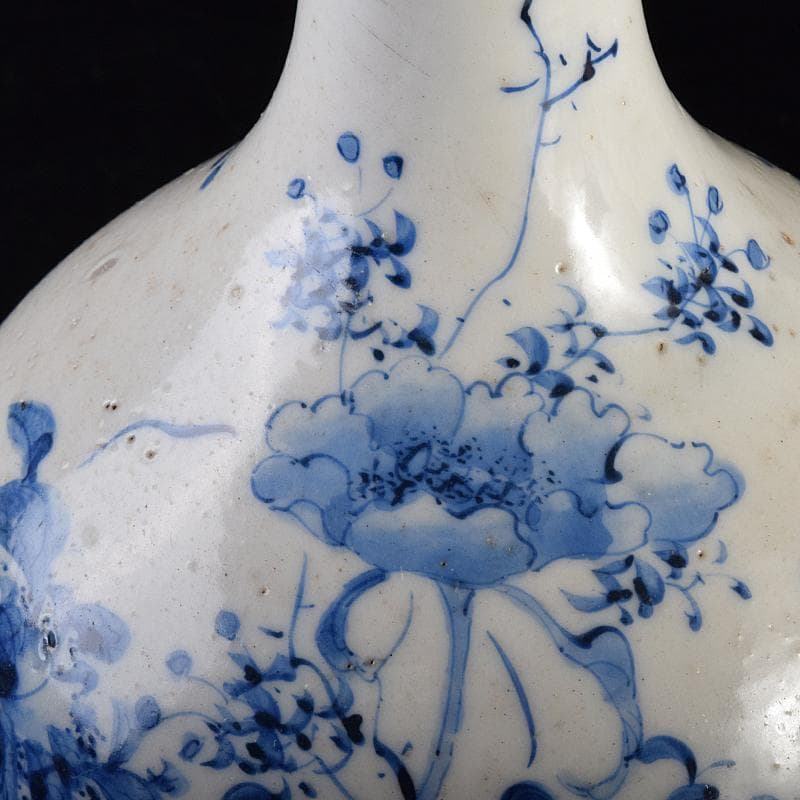 瀬戸焼 古瀬戸 染付 花文瓶 M R7809B - メルカリ