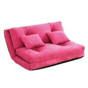 3WAY ソファーベッド 【セミダブル 幅120cm ピンク】 日本製