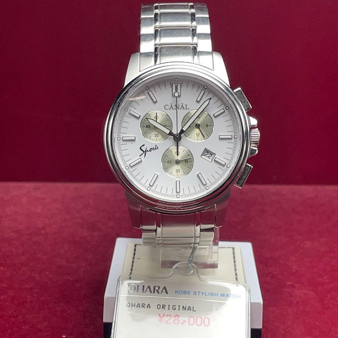レア 80s デッドストック未使用 OHARA CANAL クロノグラフ 腕時計