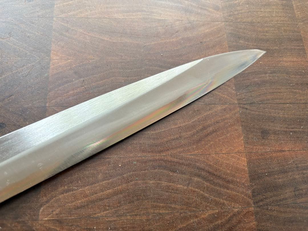 堺貞宗　柳刃　240mm 包丁　白二鋼　8寸　水牛角柄　刺身　釣り　本格　研ぎ済