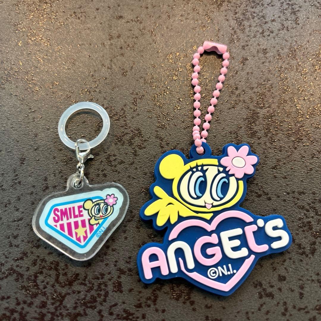 エンジェルブルー セリア ラバーキーホルダー アクリルミニチャーム