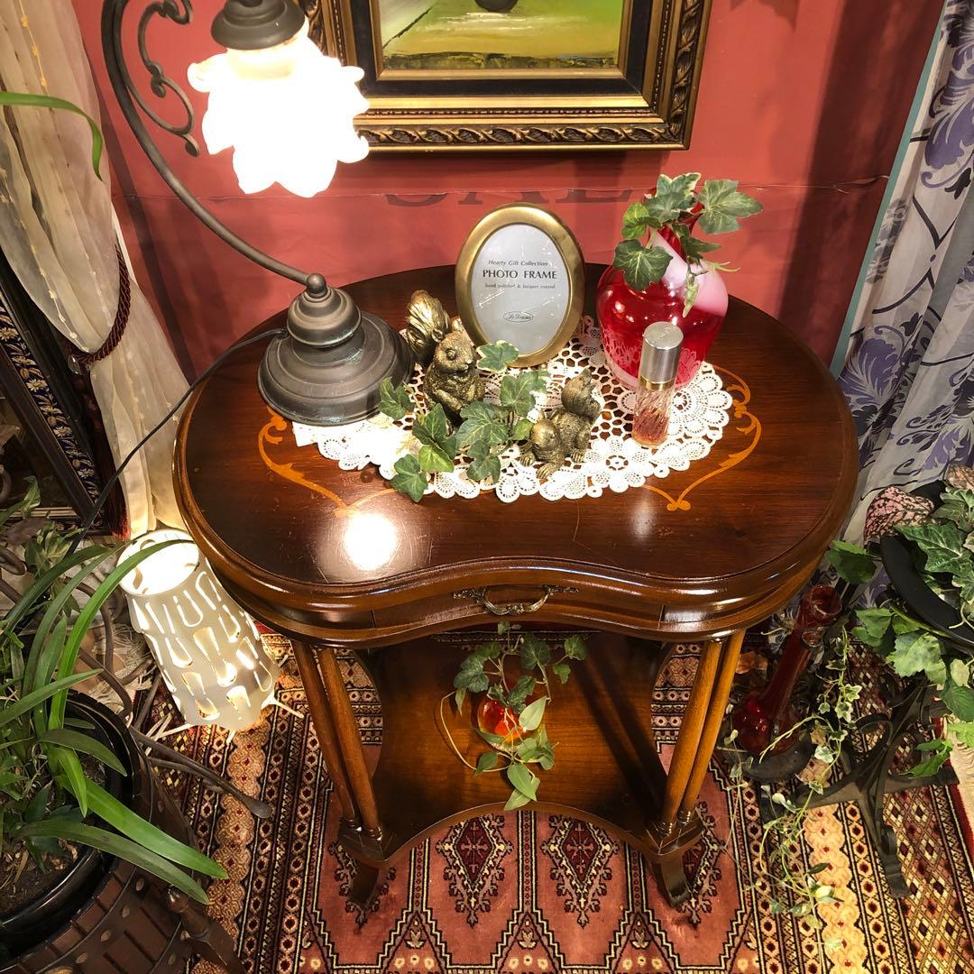 Sale アンティークPT ラウンド　猫脚　　ホールキャビネット