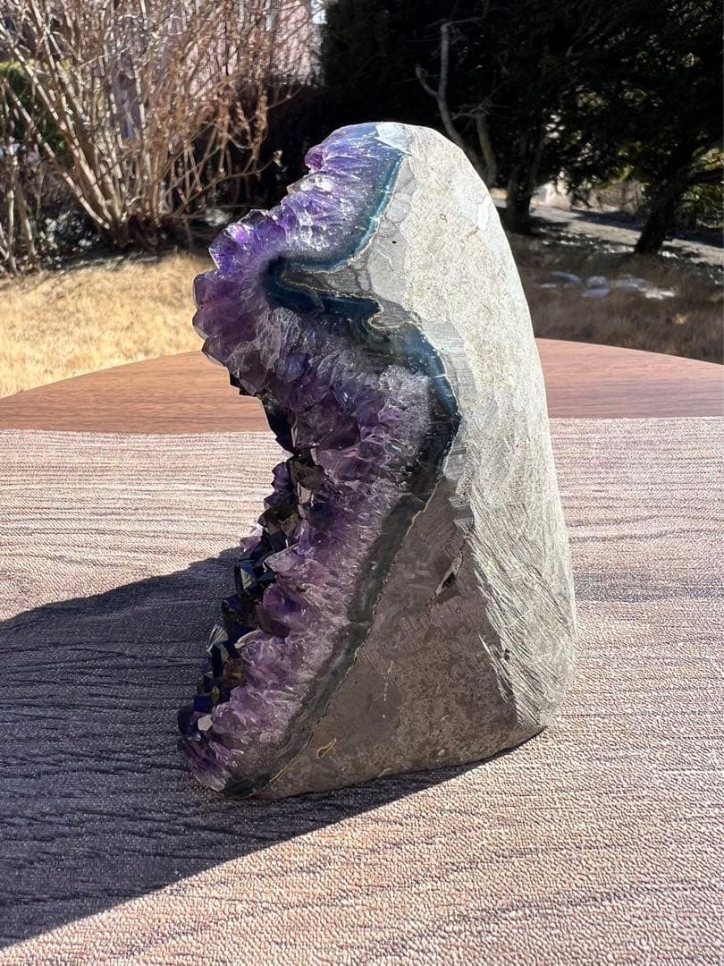 A398 高品質アメジストドーム パワーストーン 紫水晶 天然石 置き物