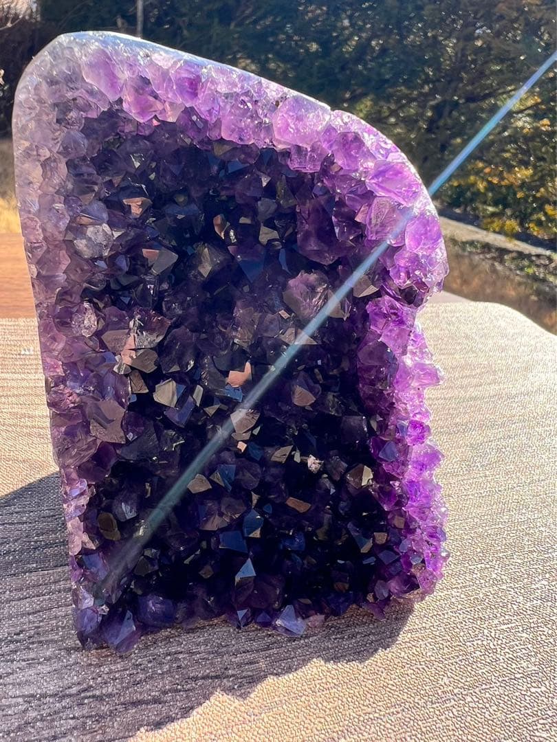 A398 高品質アメジストドーム パワーストーン 紫水晶 天然石 置き物