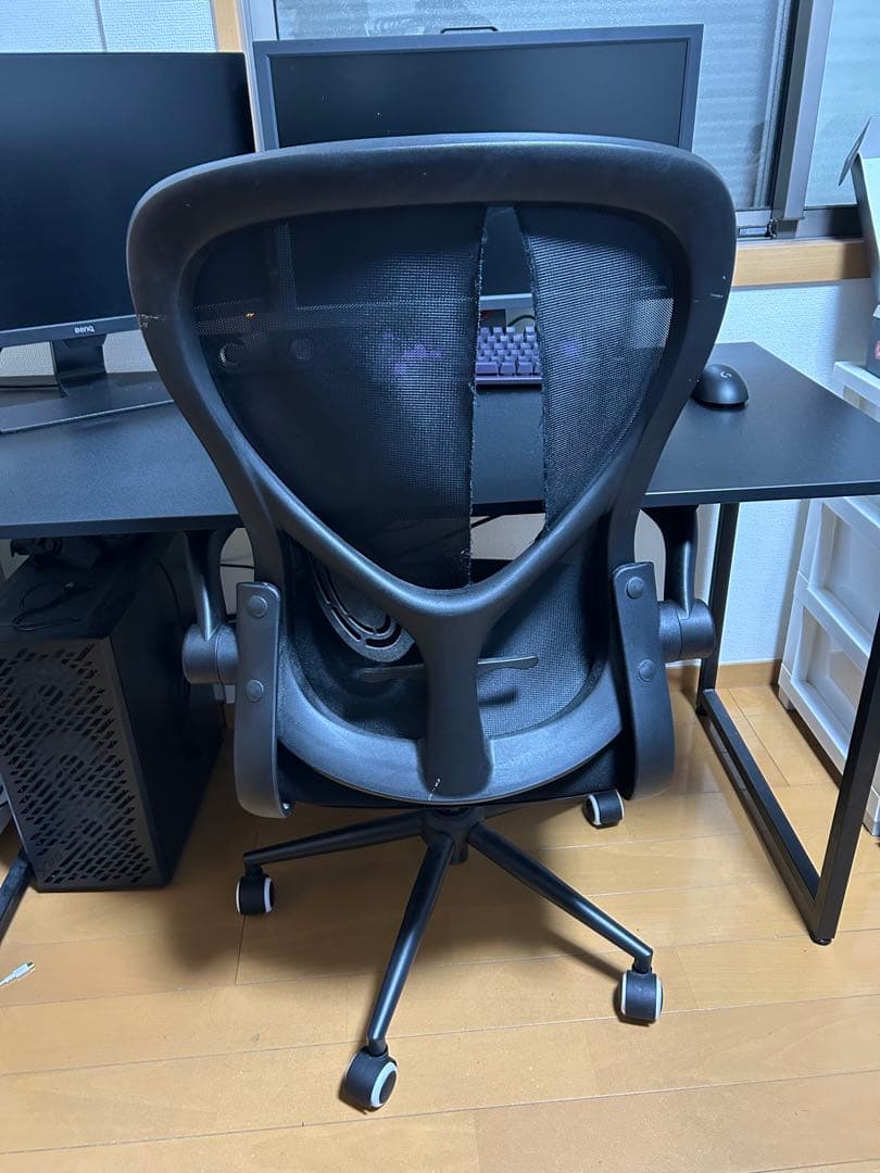 パソコンデスク 幅120 モニターアーム対応 机 チェア　ブラック