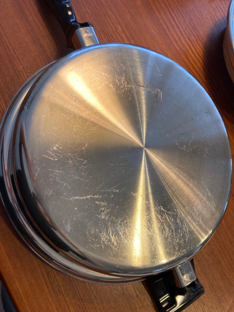 アメリカ製 NewEra ステンレス多層鍋　フライパン３点セット　30㎝　無水鍋