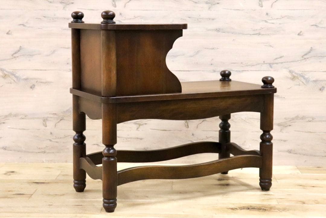 GMHS465A○ナガノインテリア / NAGANO 電話台 テレホンベンチ 飾