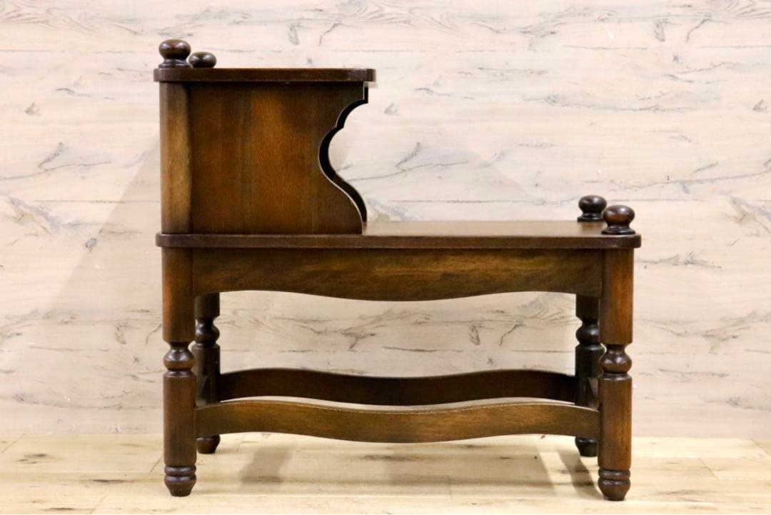 GMHS465A○ナガノインテリア / NAGANO 電話台 テレホンベンチ 飾