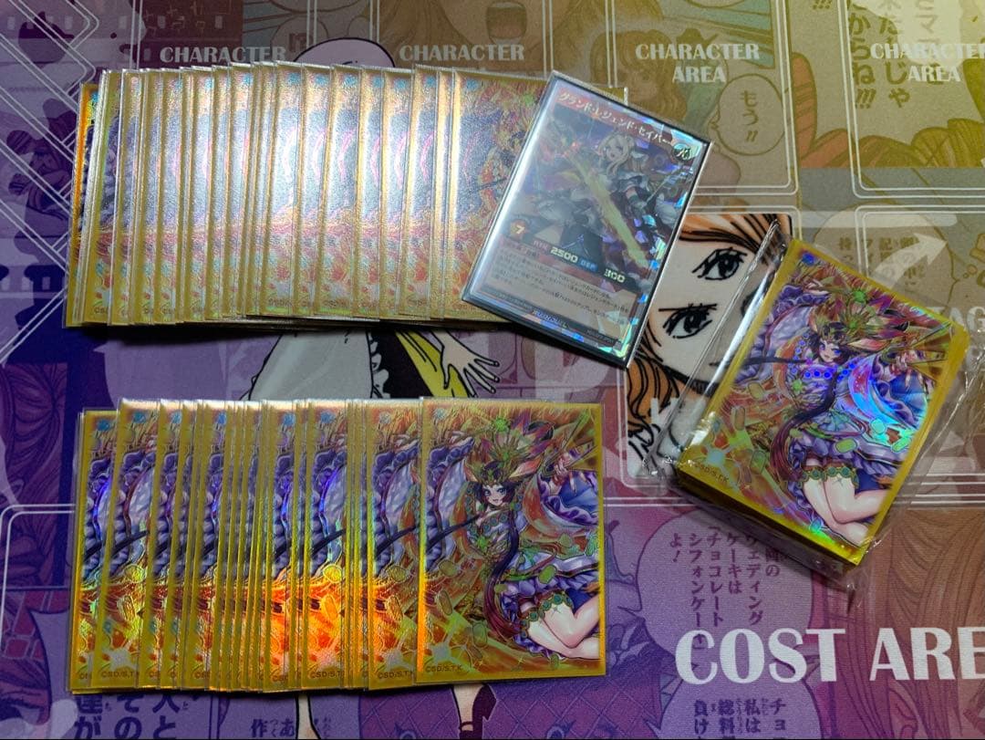 高レア34枚【レジェンドテーマ】デッキ パーツ+良材スリーブ ラッシュ