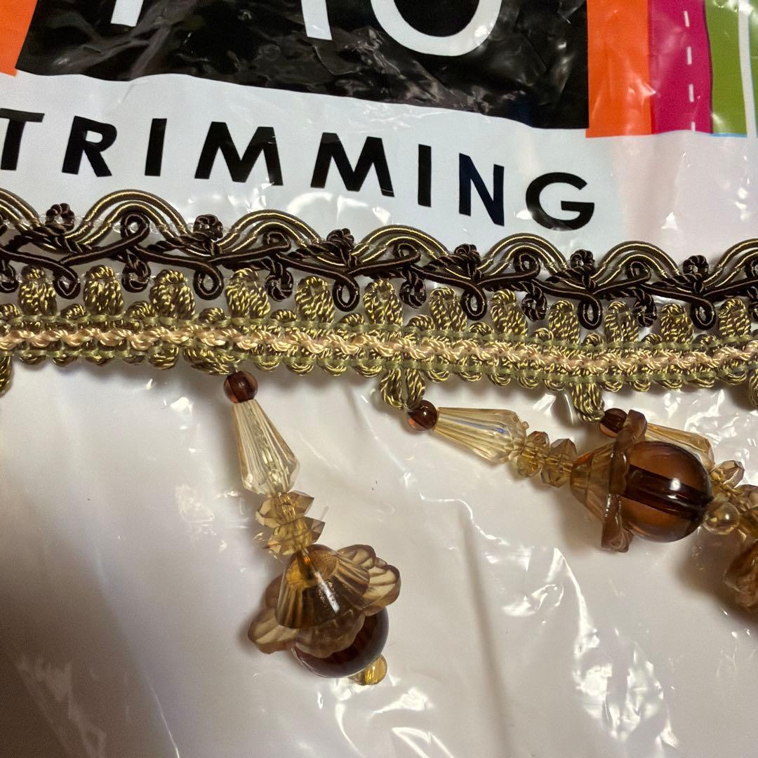 ビーズとレースの装飾用トリミング 6メートル　NY M and J