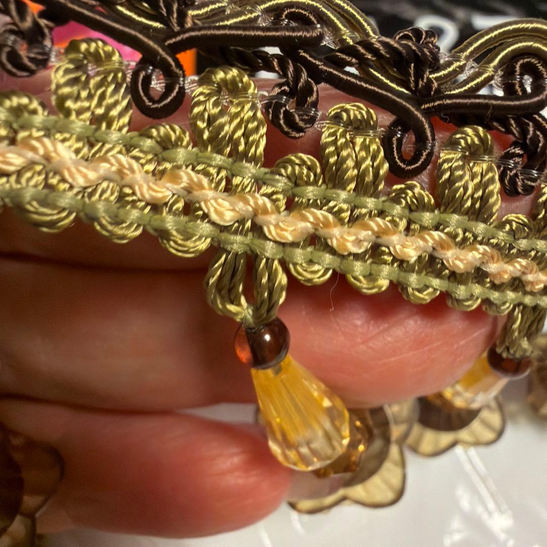 ビーズとレースの装飾用トリミング 6メートル　NY M and J