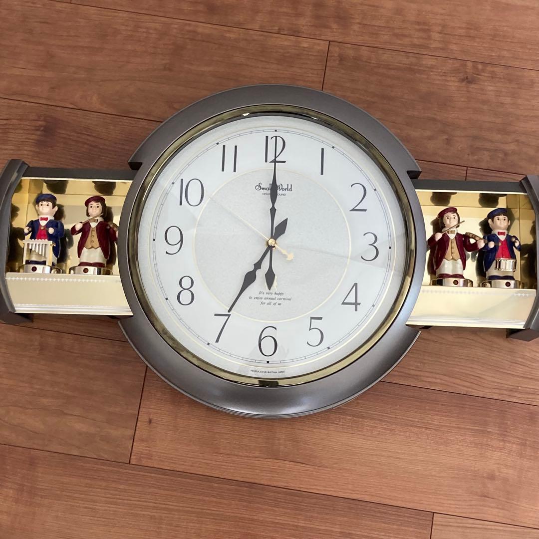 【美品】スモールワールド　音楽隊　掛時計　リズム時計　からくり時計