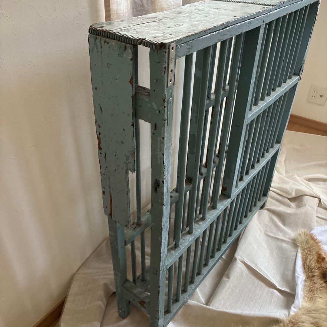 フランスアンティーク 木製シェルフ ウォールシェルフ 壁掛けラック 飾り棚