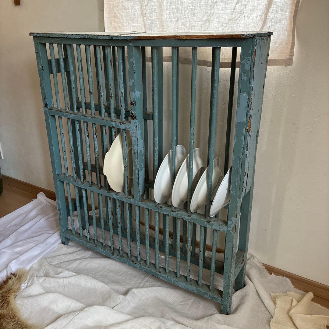 フランスアンティーク 木製シェルフ ウォールシェルフ 壁掛けラック 飾り棚