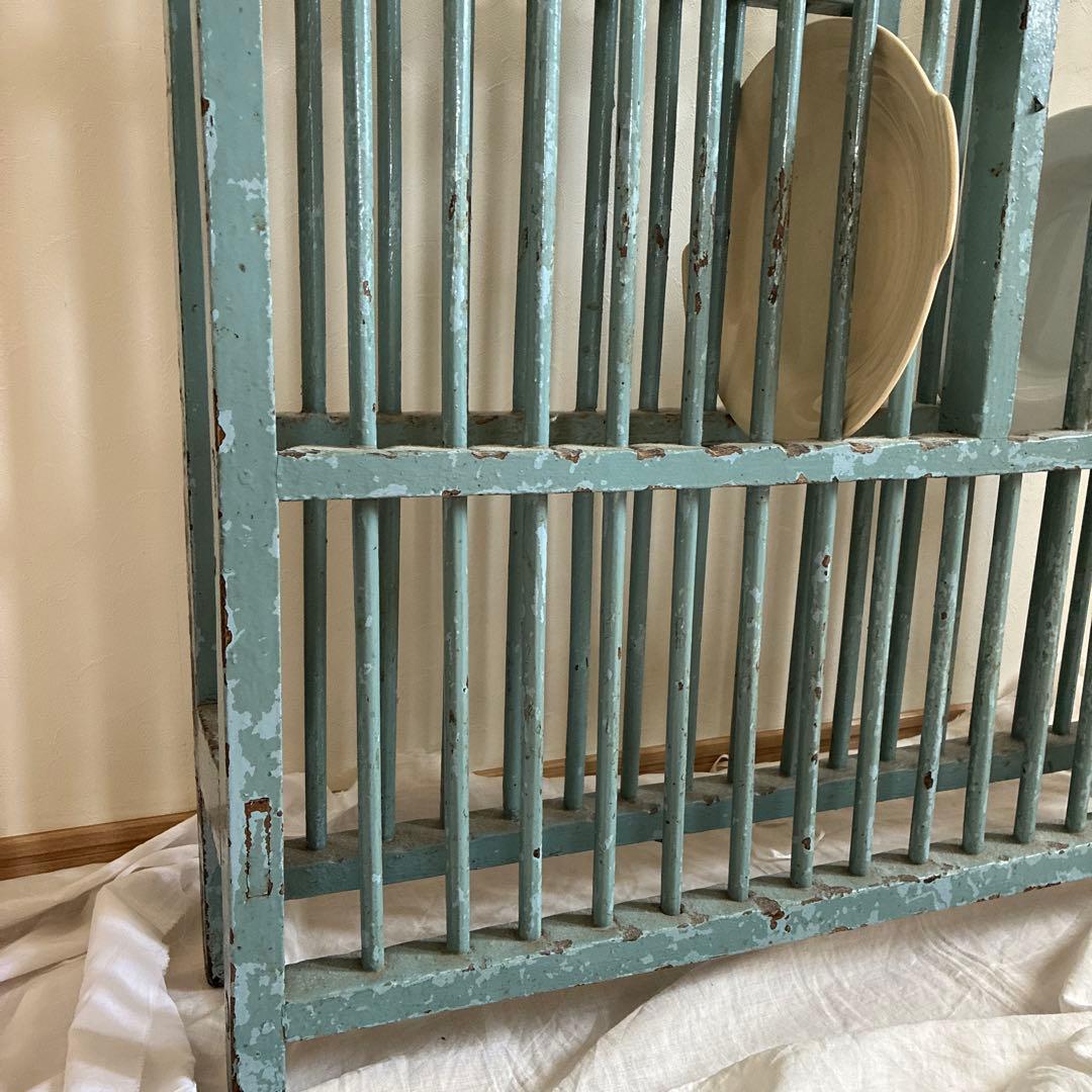 フランスアンティーク 木製シェルフ ウォールシェルフ 壁掛けラック 飾り棚