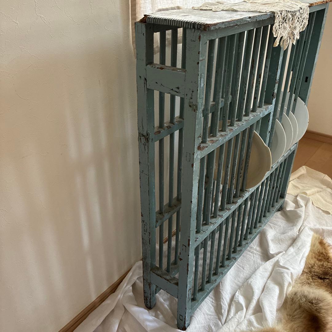 フランスアンティーク 木製シェルフ ウォールシェルフ 壁掛けラック 飾り棚