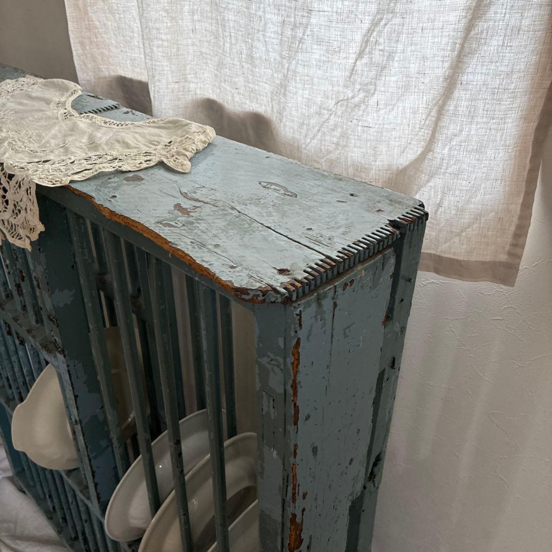 フランスアンティーク 木製シェルフ ウォールシェルフ 壁掛けラック 飾り棚