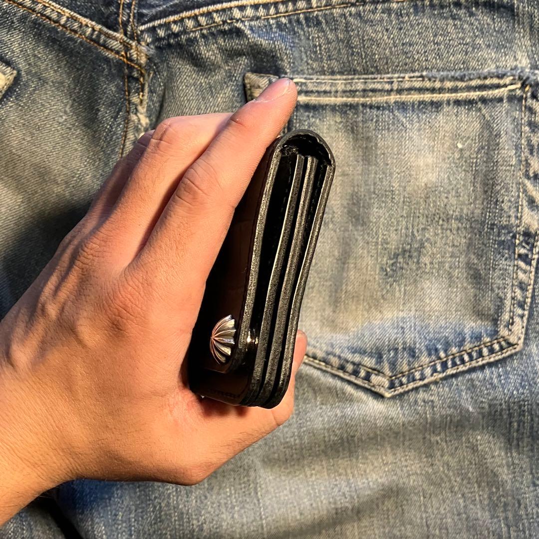 お札が折れない！ミドルトラッカーウォレット アポロコンチョ シルバー