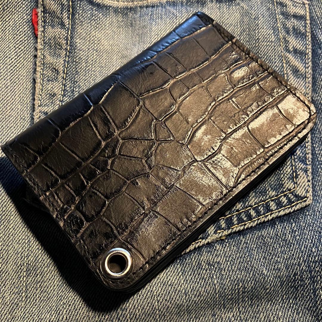 お札が折れない！ミドルトラッカーウォレット アポロコンチョ シルバー