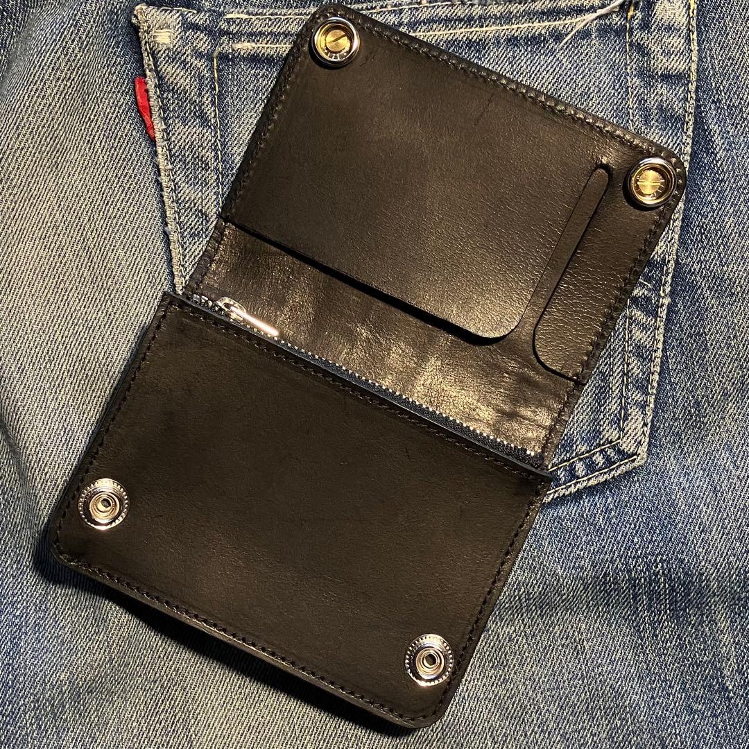 お札が折れない！ミドルトラッカーウォレット アポロコンチョ シルバー