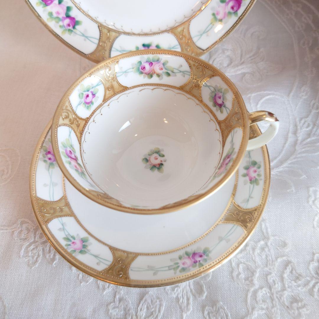 オールドノリタケ　カップ＆ソーサー　ケーキ皿　トリオ