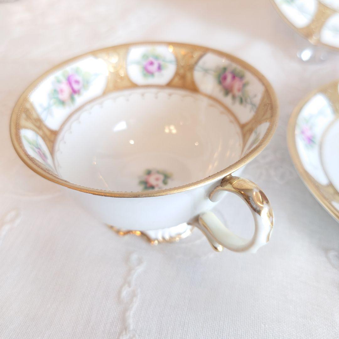 オールドノリタケ　カップ＆ソーサー　ケーキ皿　トリオ