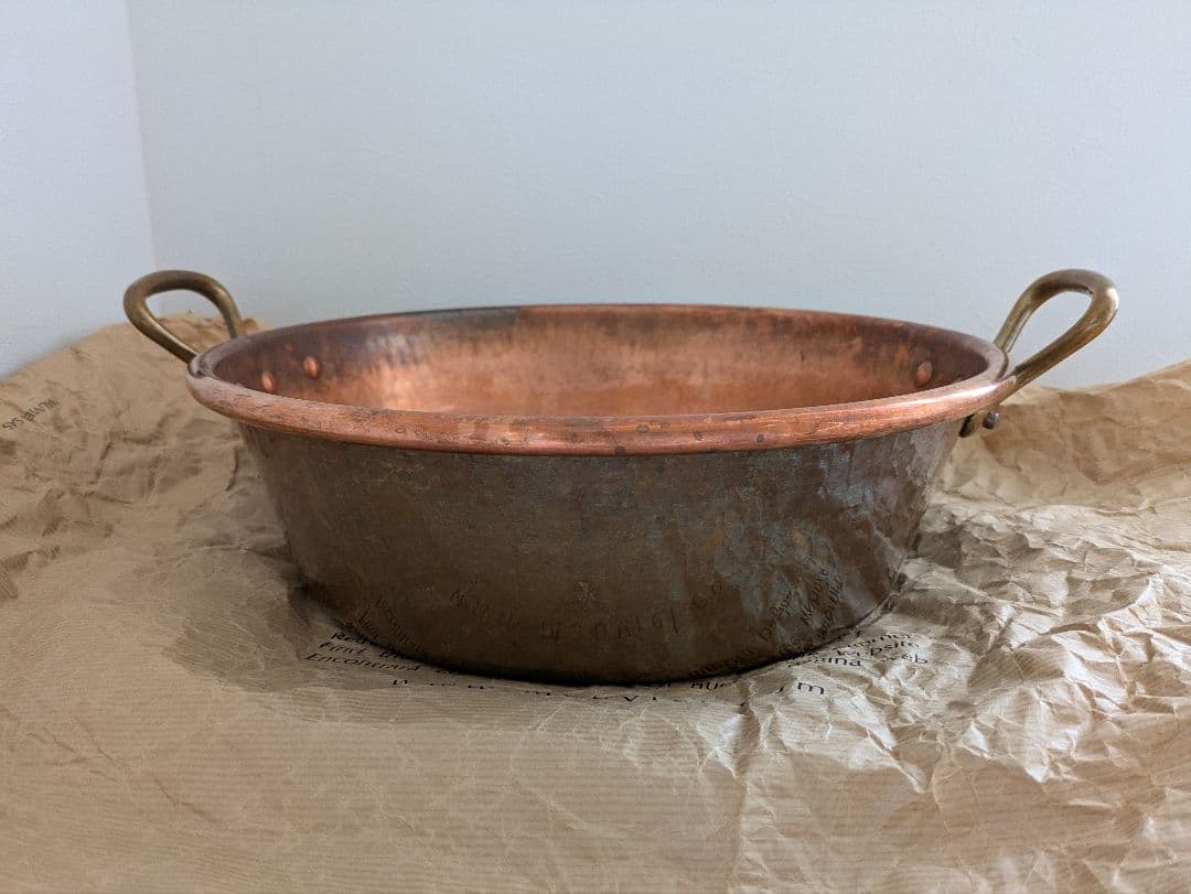 銅鍋　MAUVIEL ジャムボール 直径36cmマトファ　フランス