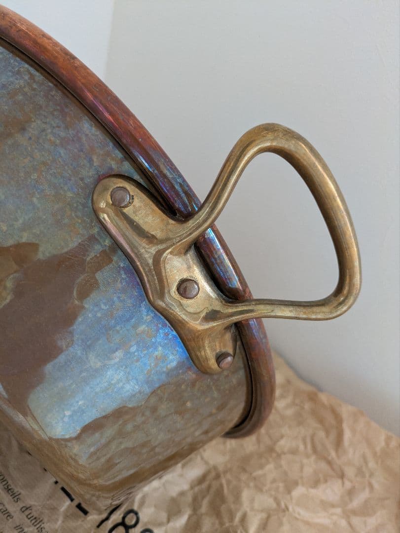 銅鍋　MAUVIEL ジャムボール 直径36cmマトファ　フランス