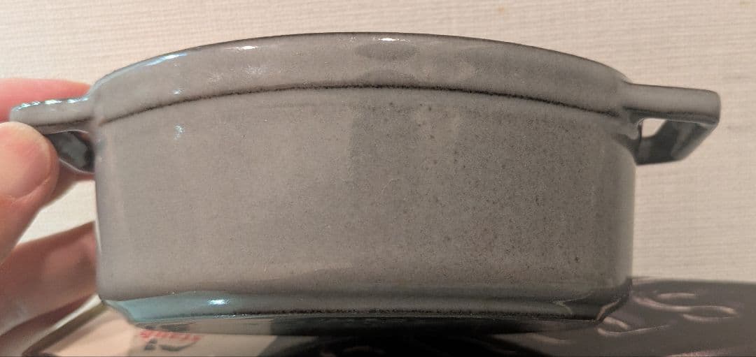 ストウブ ミニココット オーバル 11cm グレー